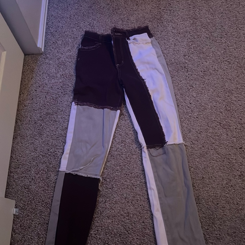 different colored jeans